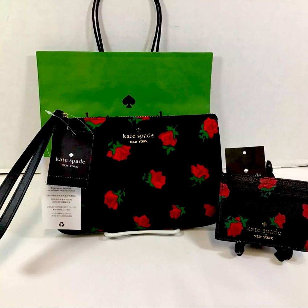 Disney X Kate Spade Chelsea Rose Toss Wristlet Pouch KE615 Card Holder KE995 New